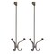 mDesign Long Metal Over Door Storage Organizer Rack, 4 Hooks, 2 Pack
